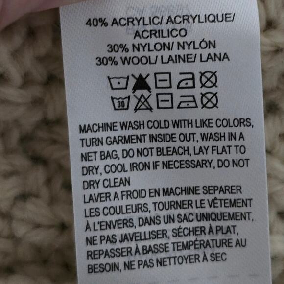 Lucky Brand Women's Fair Isle Print Coatigan Wool Cream &‎ Black Plus XXL NEW - Picture 6 of 12